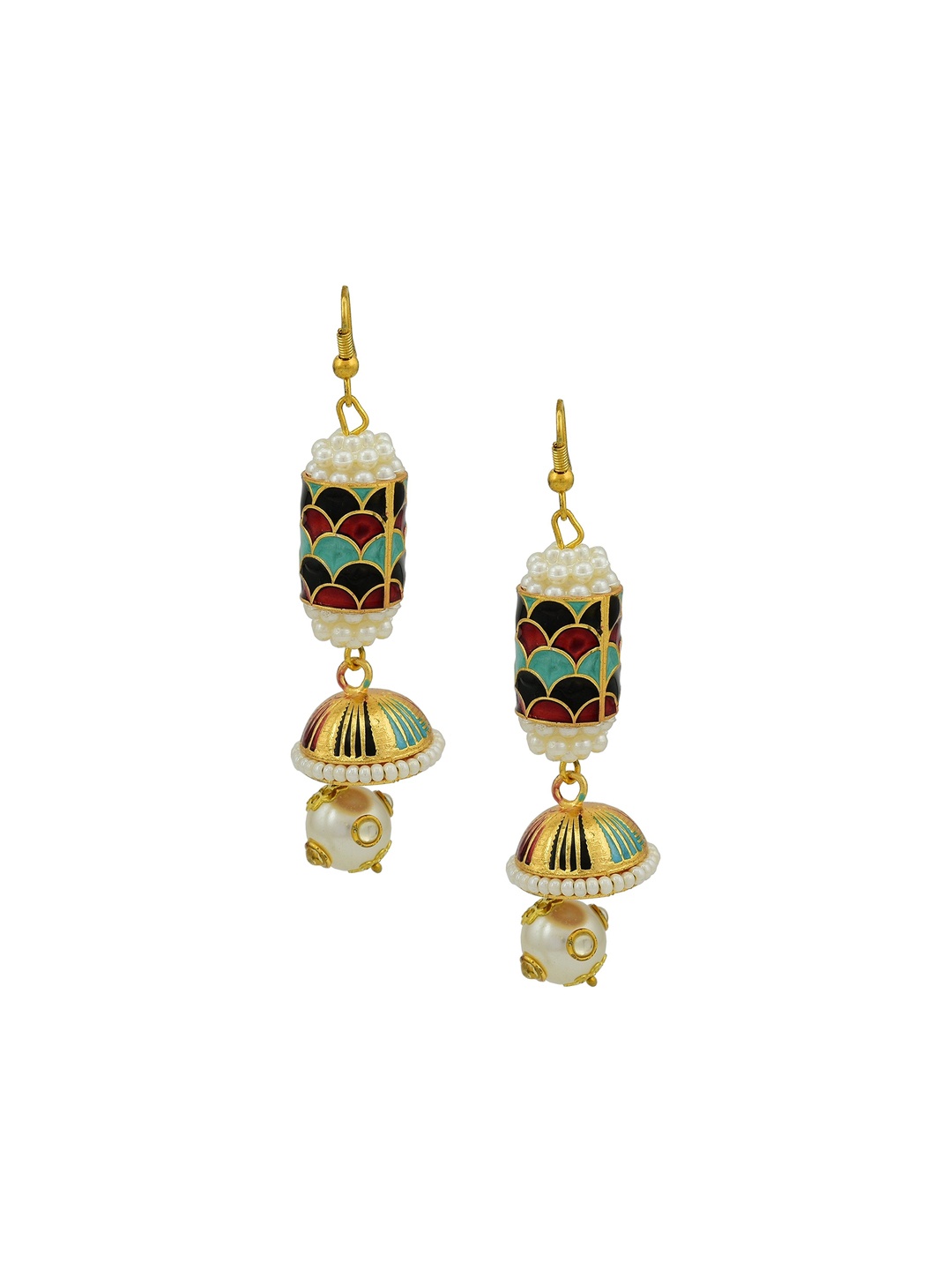 

HIGH TRENDZ Contemporary Jhumkas Earrings, Gold