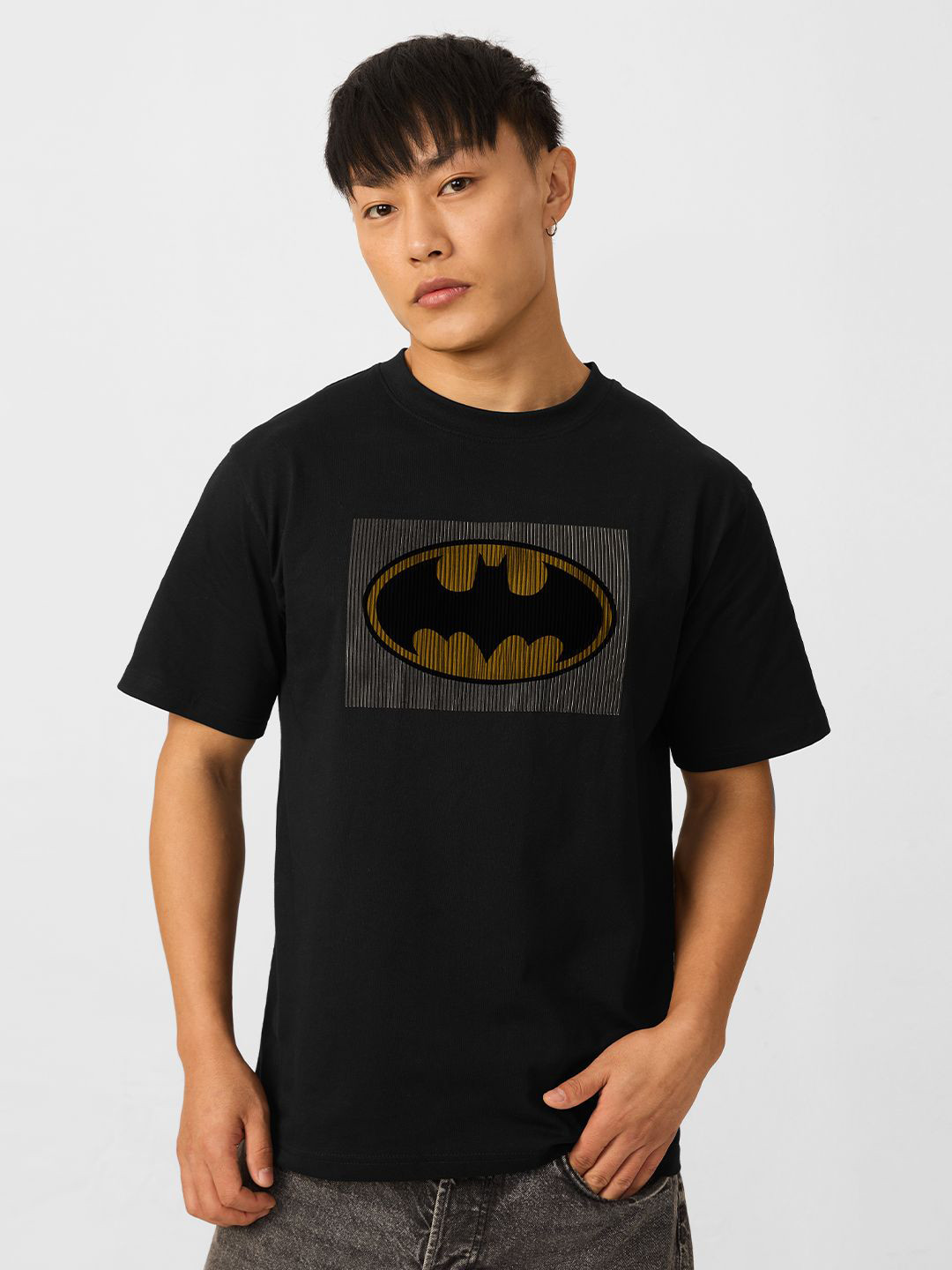 

The Souled Store Men Batman Printed T-shirt, Black