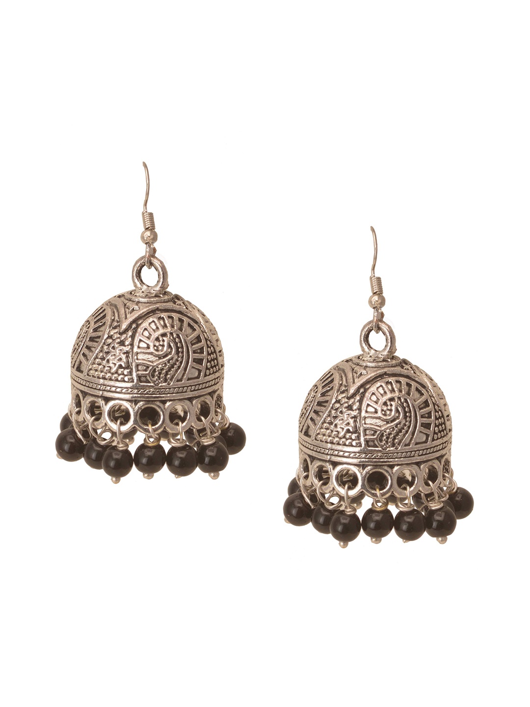 

HIGH TRENDZ Contemporary Drop Earrings, Black