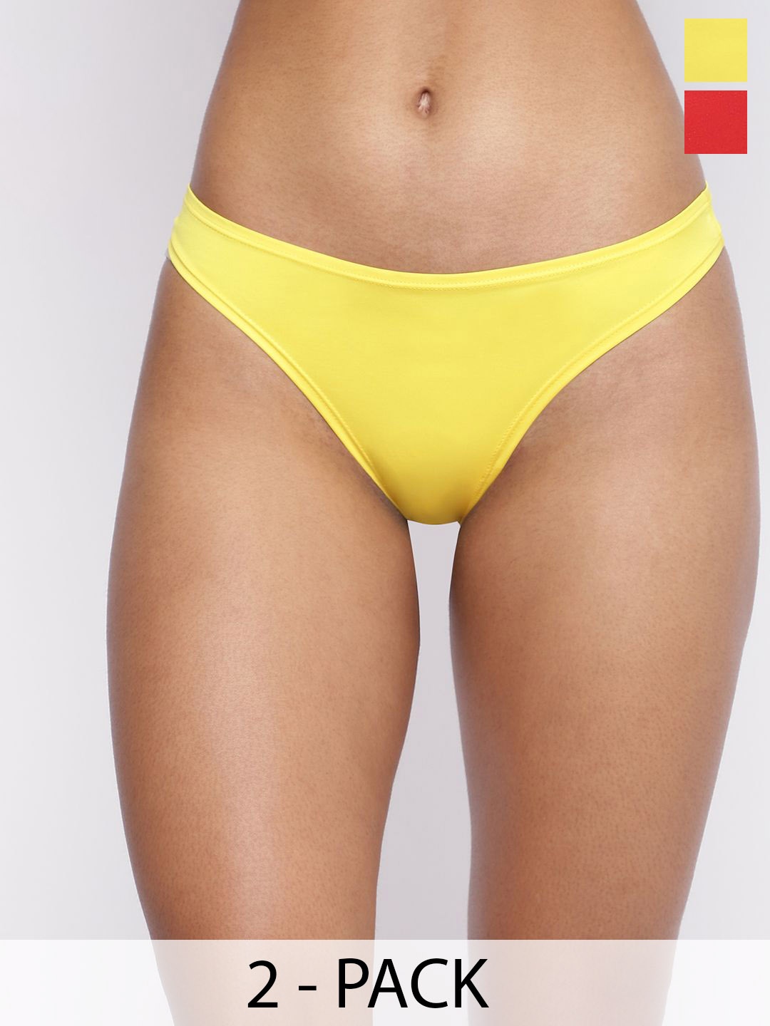 

La Intimo Pack Of 2 Low-Rise Thongs Briefs LIPSS010B036, Red