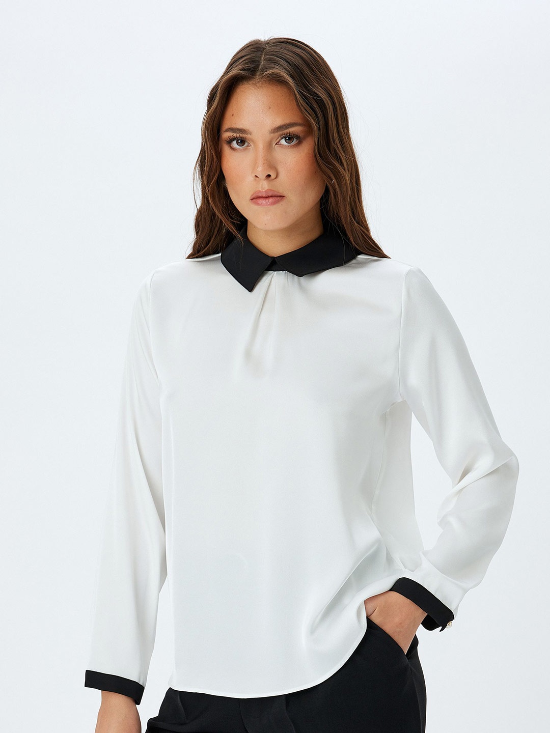 

Koton Women Opaque Casual Shirt, Off white