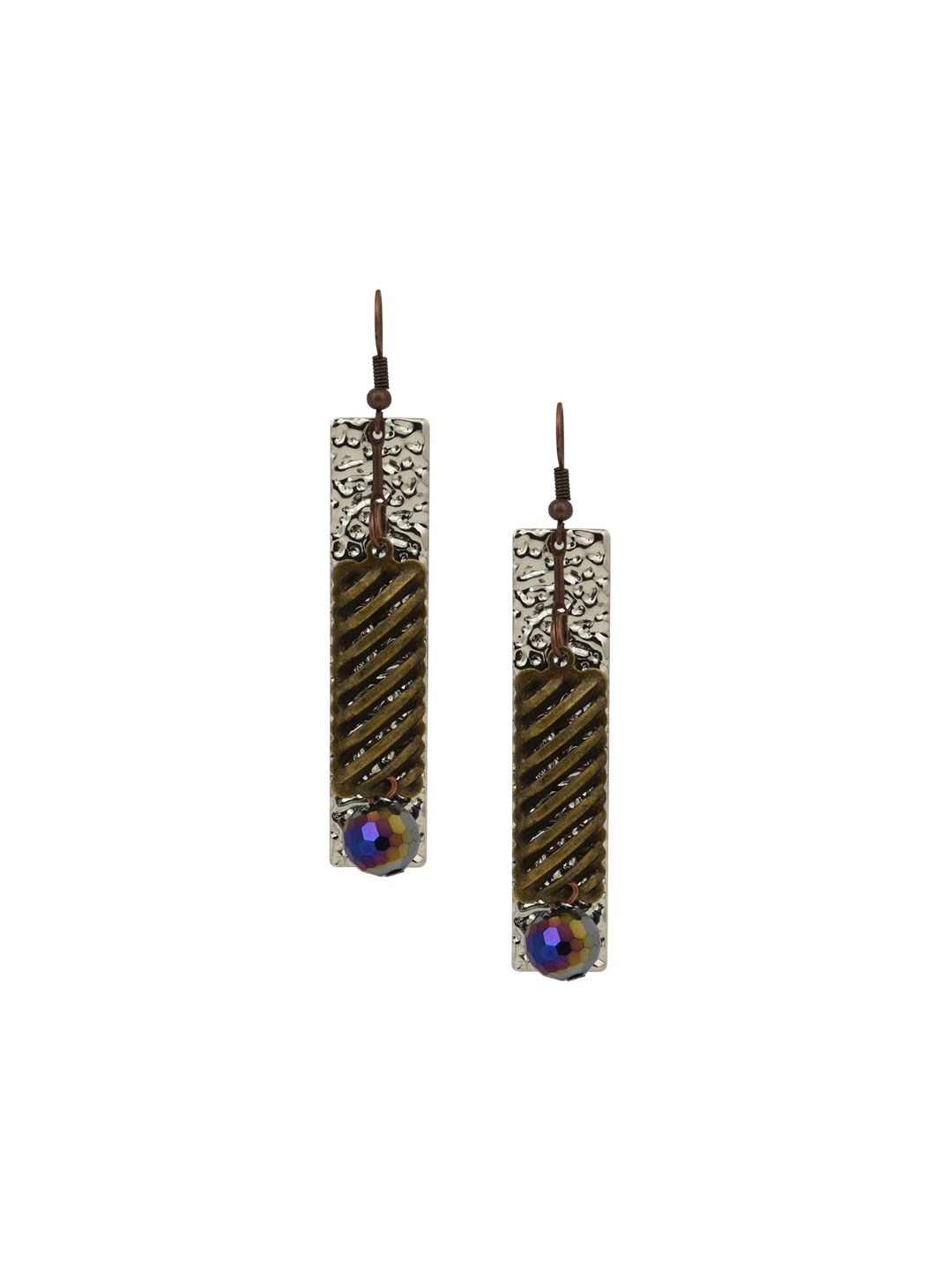 

HIGH TRENDZ Contemporary Drop Earrings, Metallic