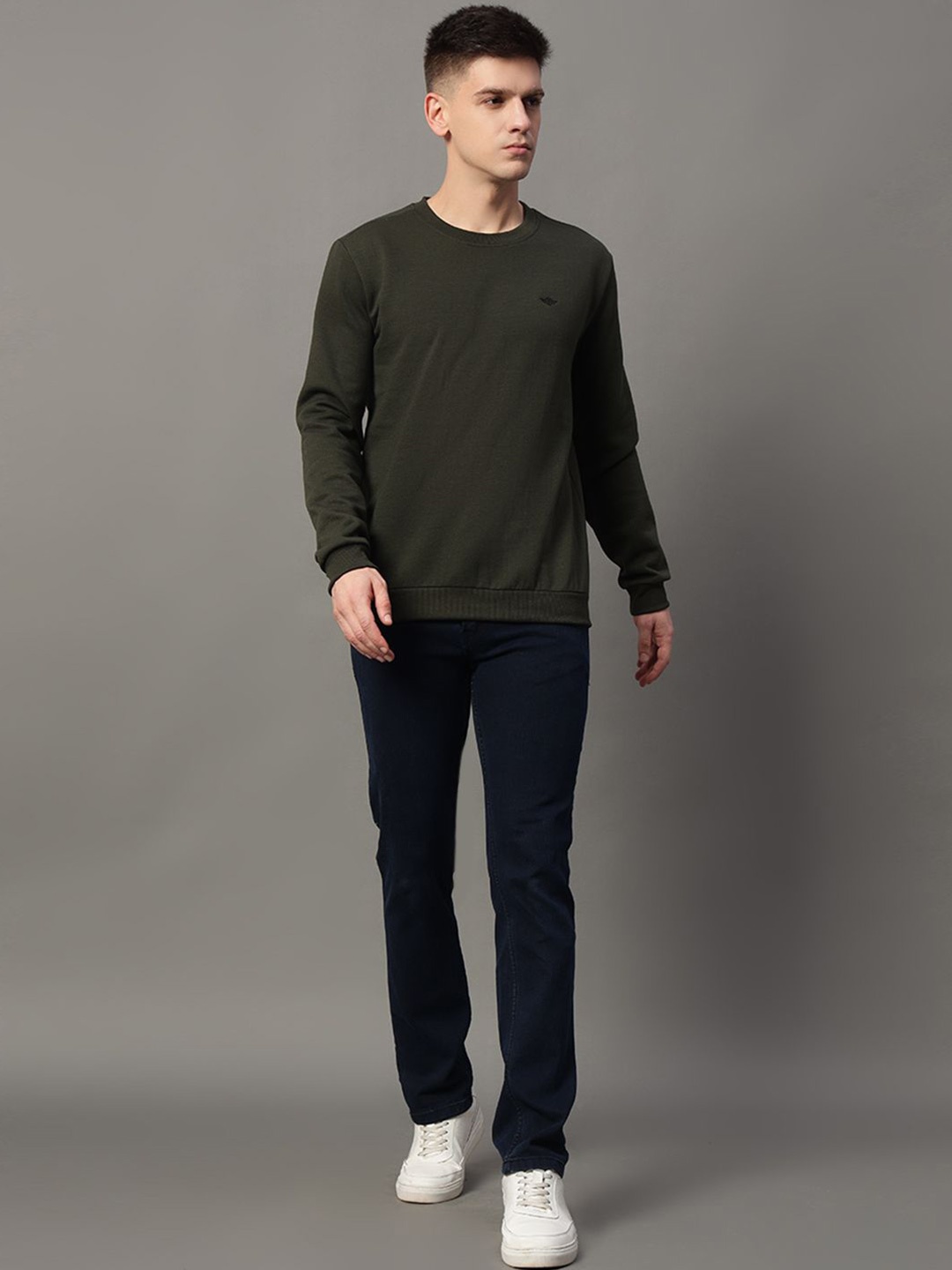 

GET GOLF Men Round Neck Sweatshirt, Olive