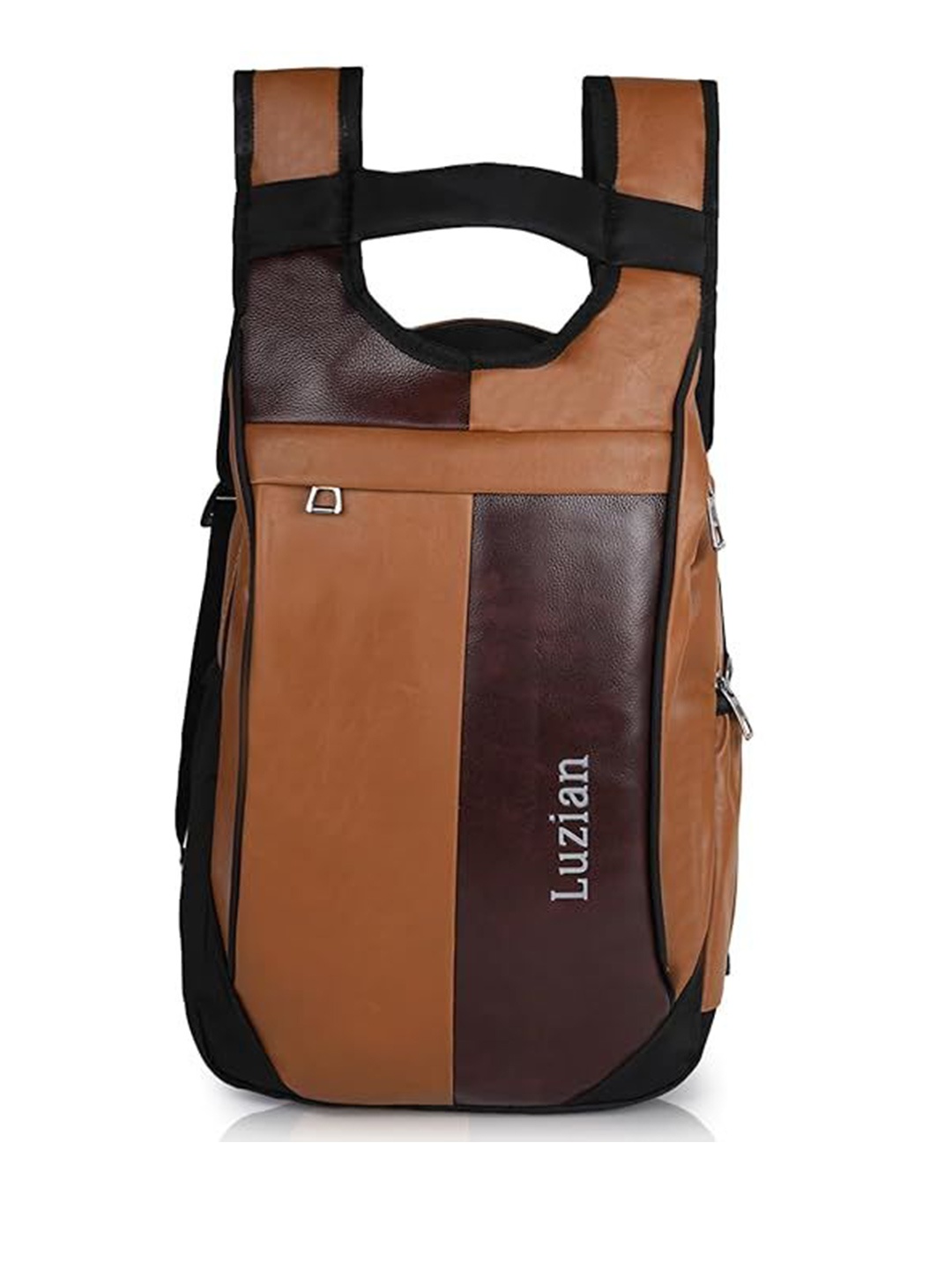 

Luzian Men Colourblocked Padded Backpack, Black