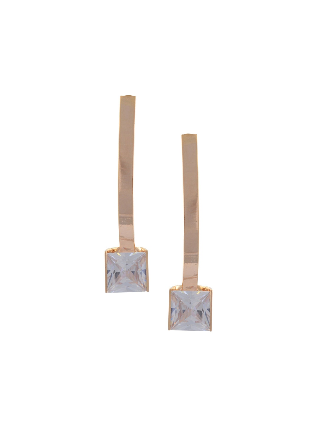 

HIGH TRENDZ Contemporary Drop Earrings, Gold