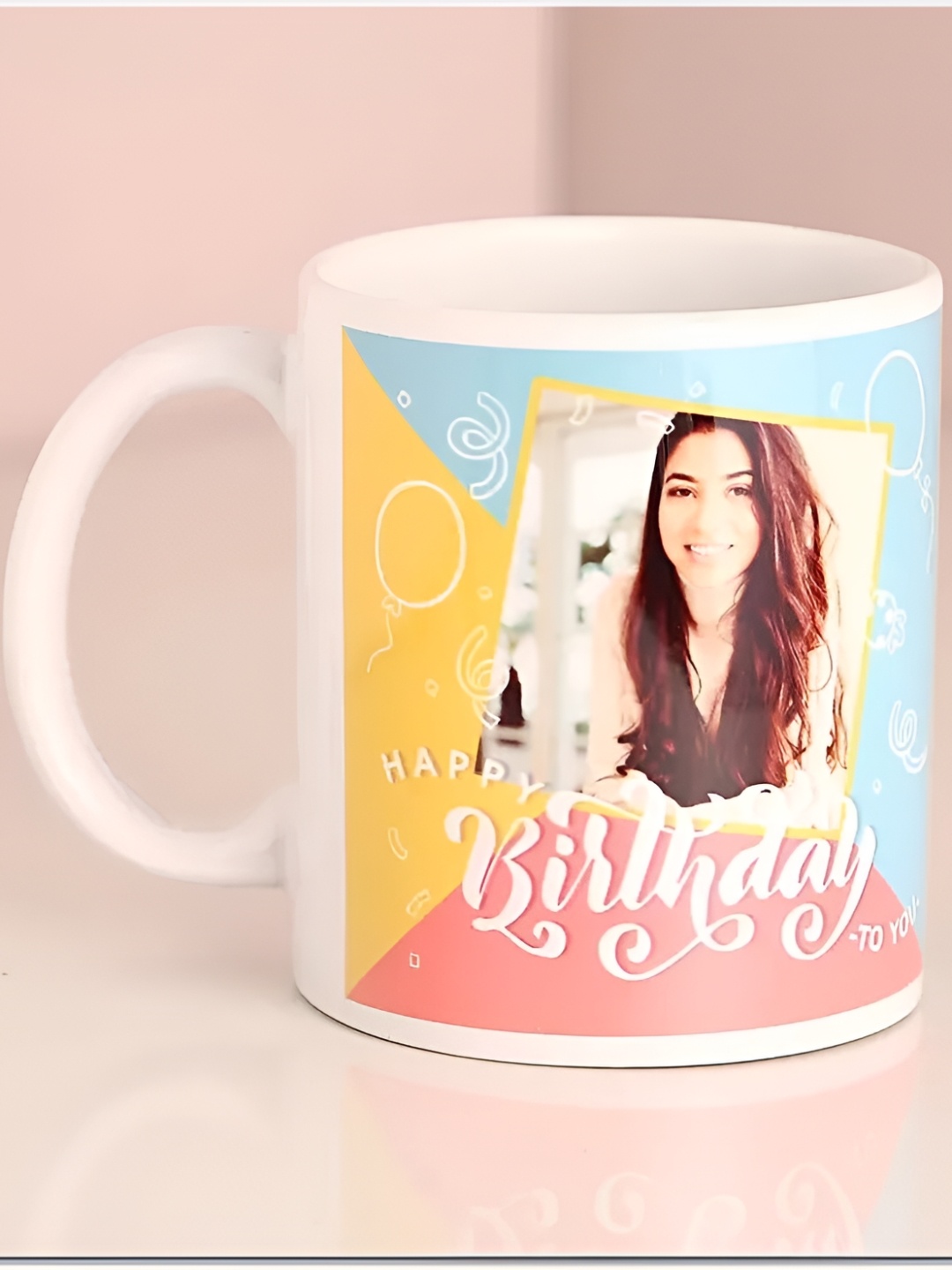 

fnp Multicoloured Printed Ceramic Glossy Mugs Set of Cups and Mugs, White