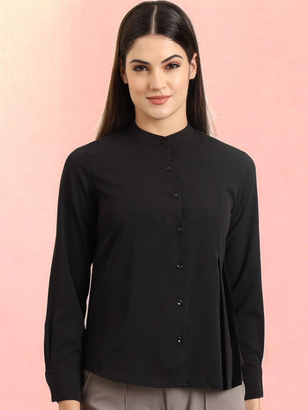 

All About You Formals Women Opaque Casual Shirt, Black