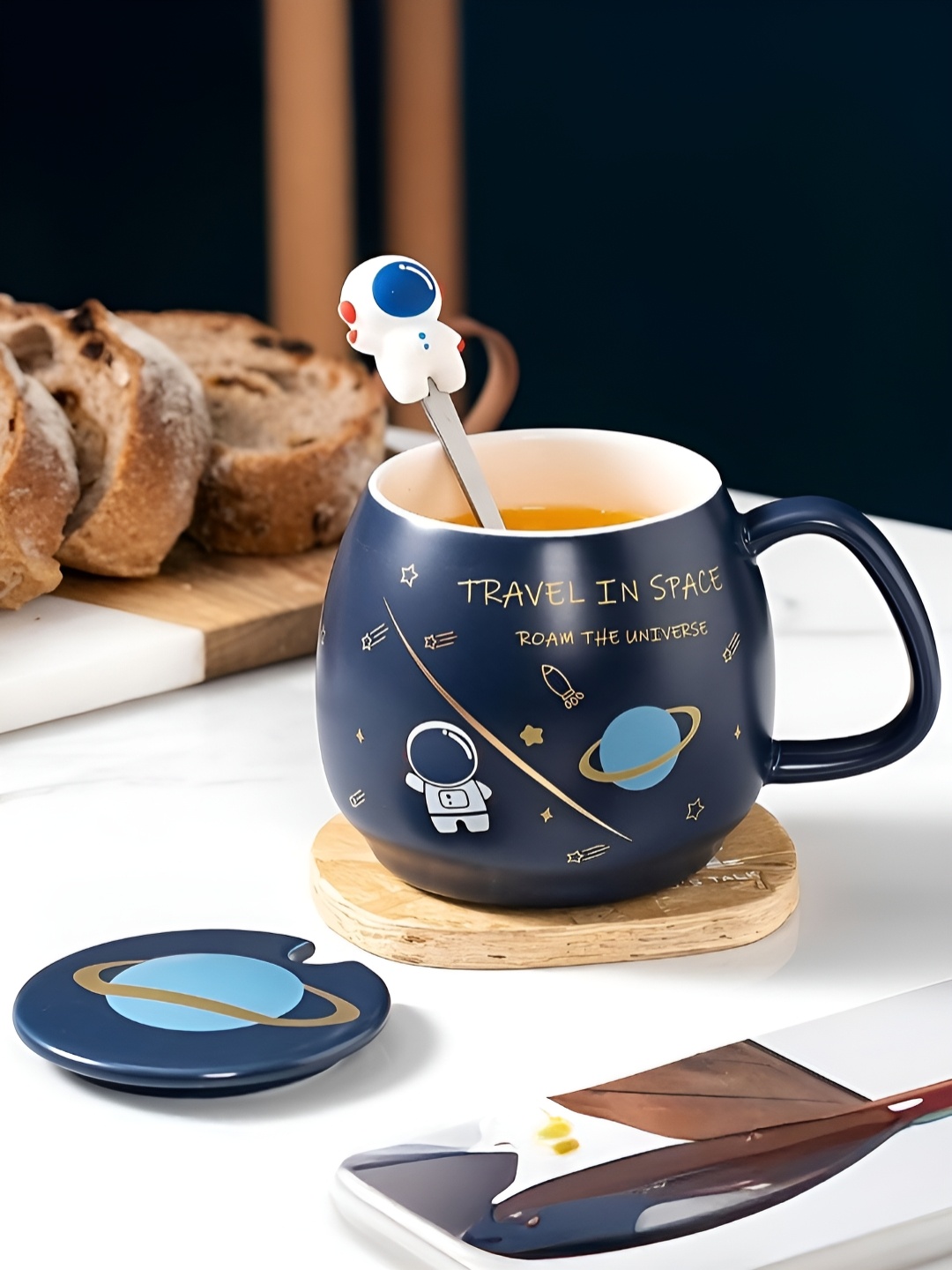 

BonZeaL Blue & White Printed Ceramic Matte Cups Set of Cups and Mugs