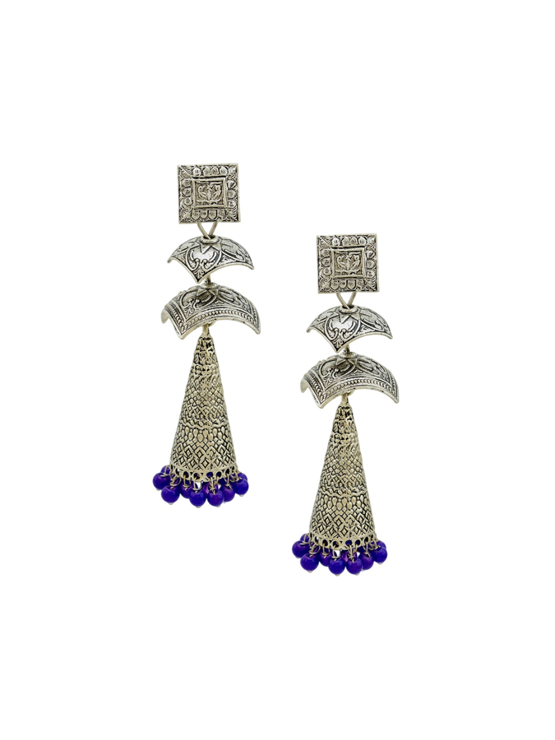 

HIGH TRENDZ Contemporary Drop Earrings, Blue