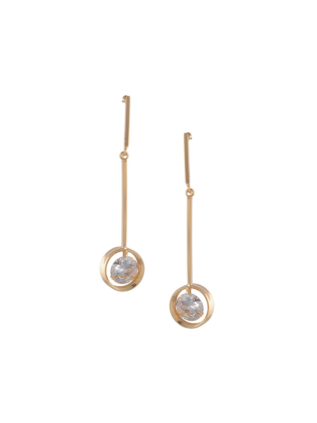

HIGH TRENDZ Contemporary Drop Earrings, Gold