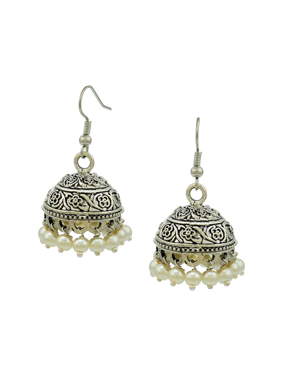 

HIGH TRENDZ Contemporary Jhumkas Earrings, Metallic