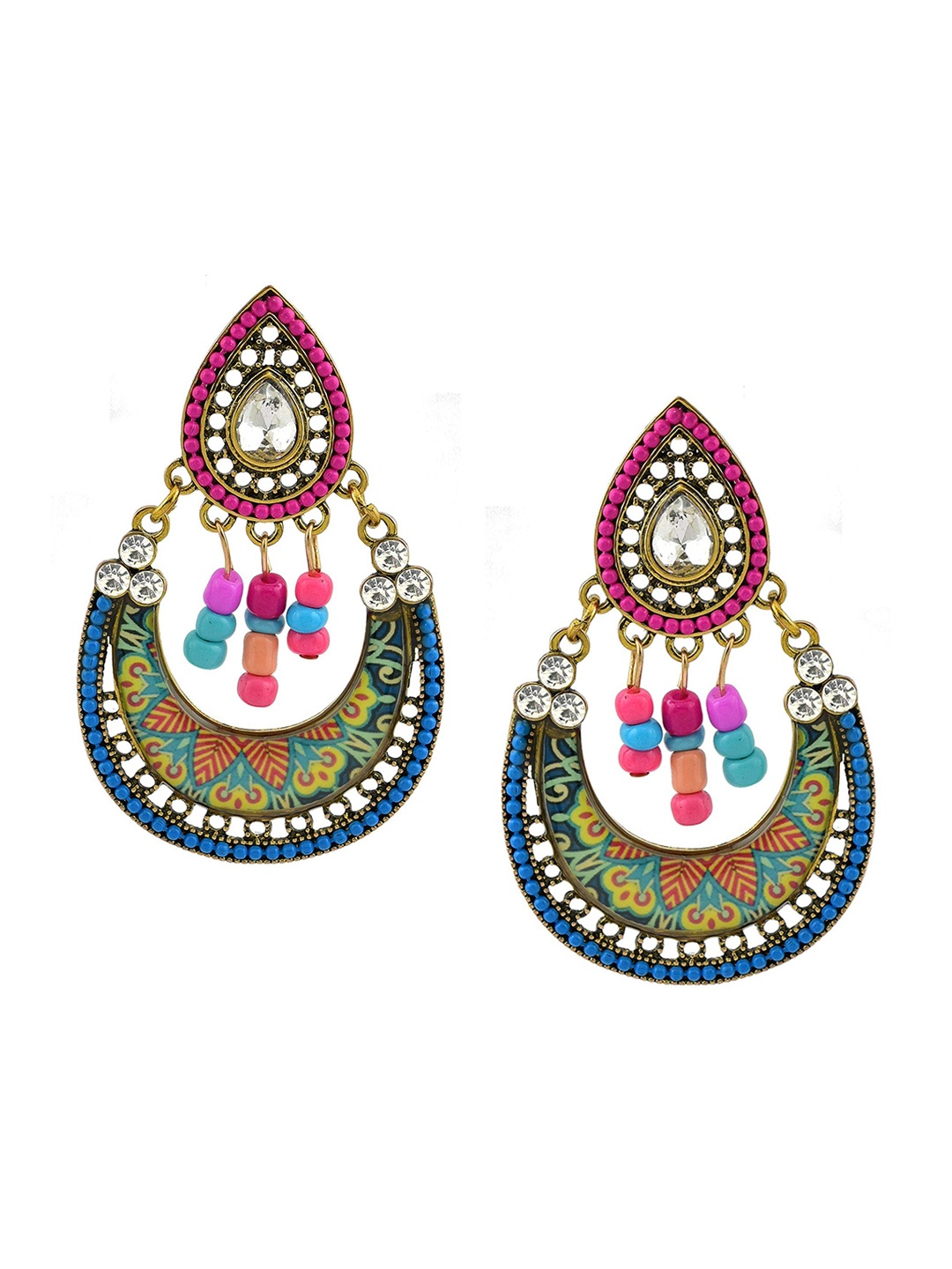 

HIGH TRENDZ Contemporary Drop Earrings, Gold