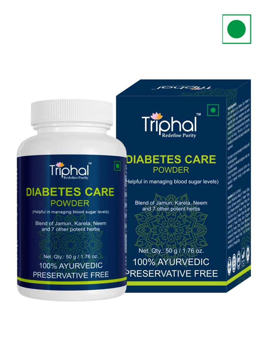 

Triphal Diabetes Care Powder- 50 g, Blue