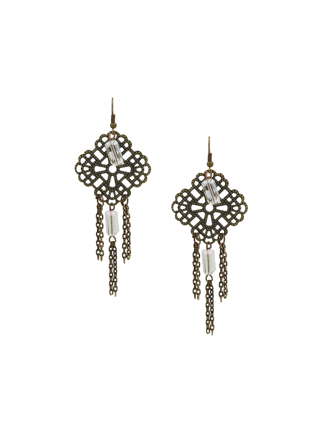 

HIGH TRENDZ Contemporary Drop Earrings, Metallic