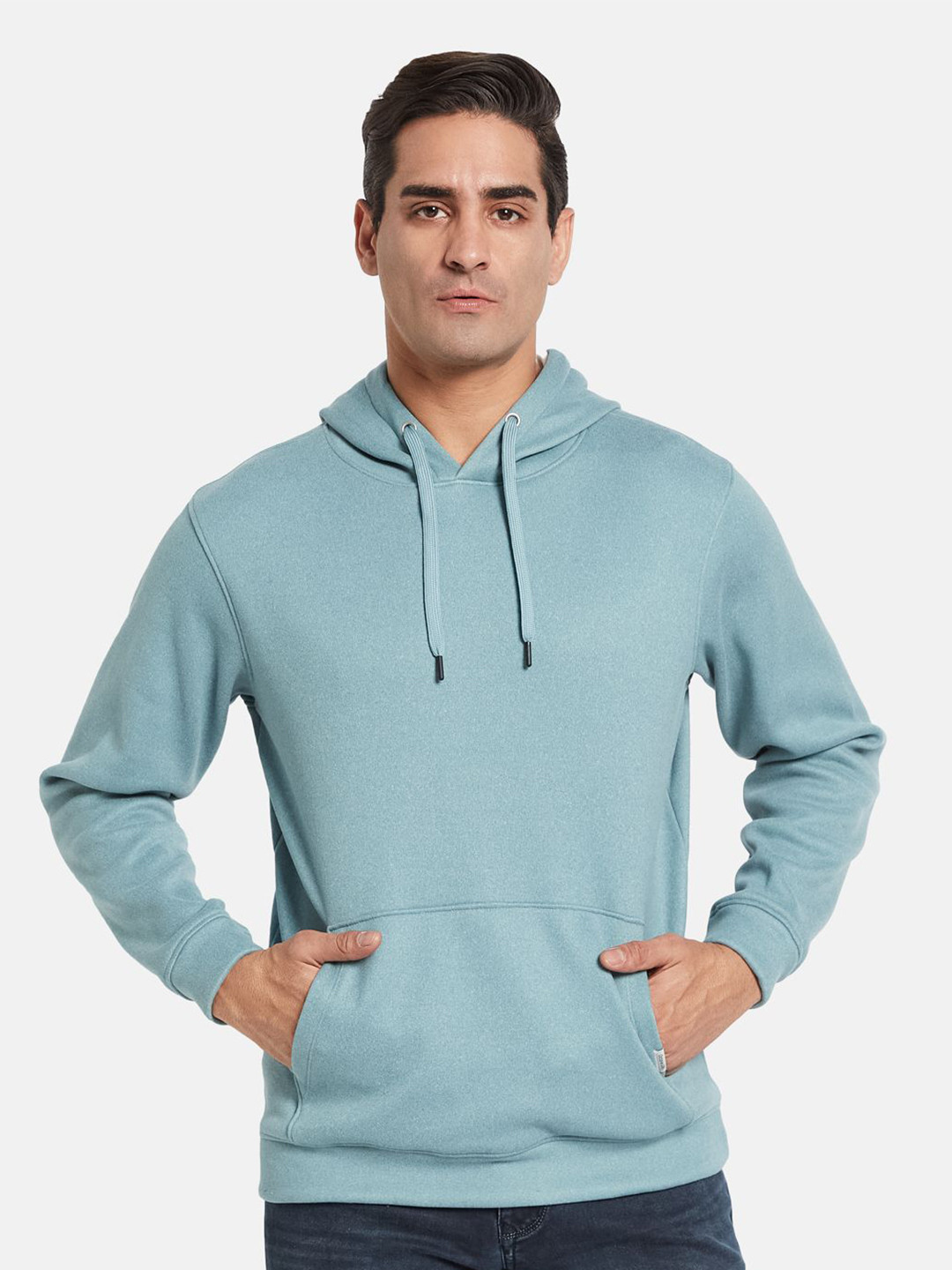 

Octave Men Solid Hooded Sweatshirt, Blue