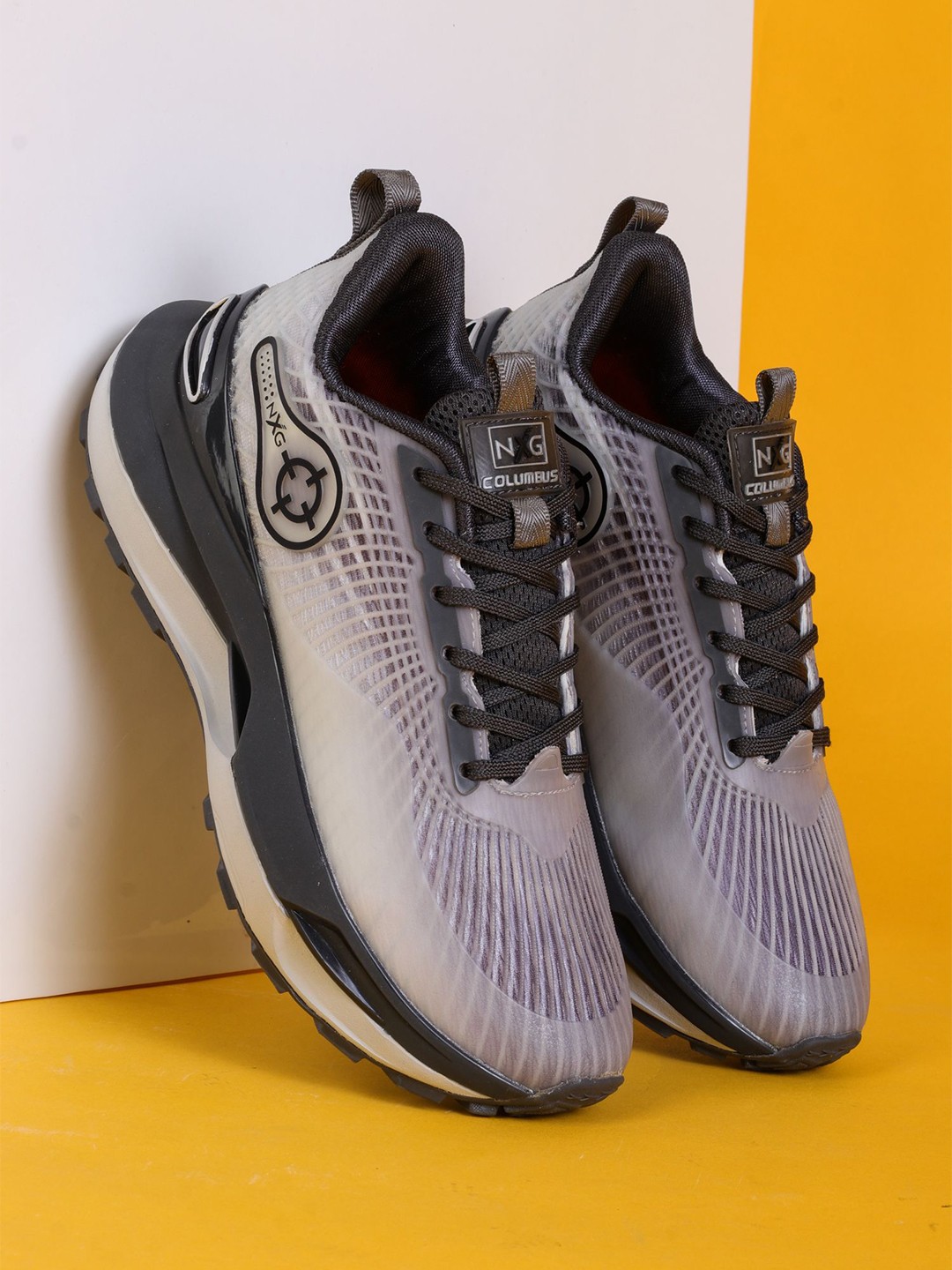 

Columbus Men Mesh Running Non-Marking Shoes, Grey
