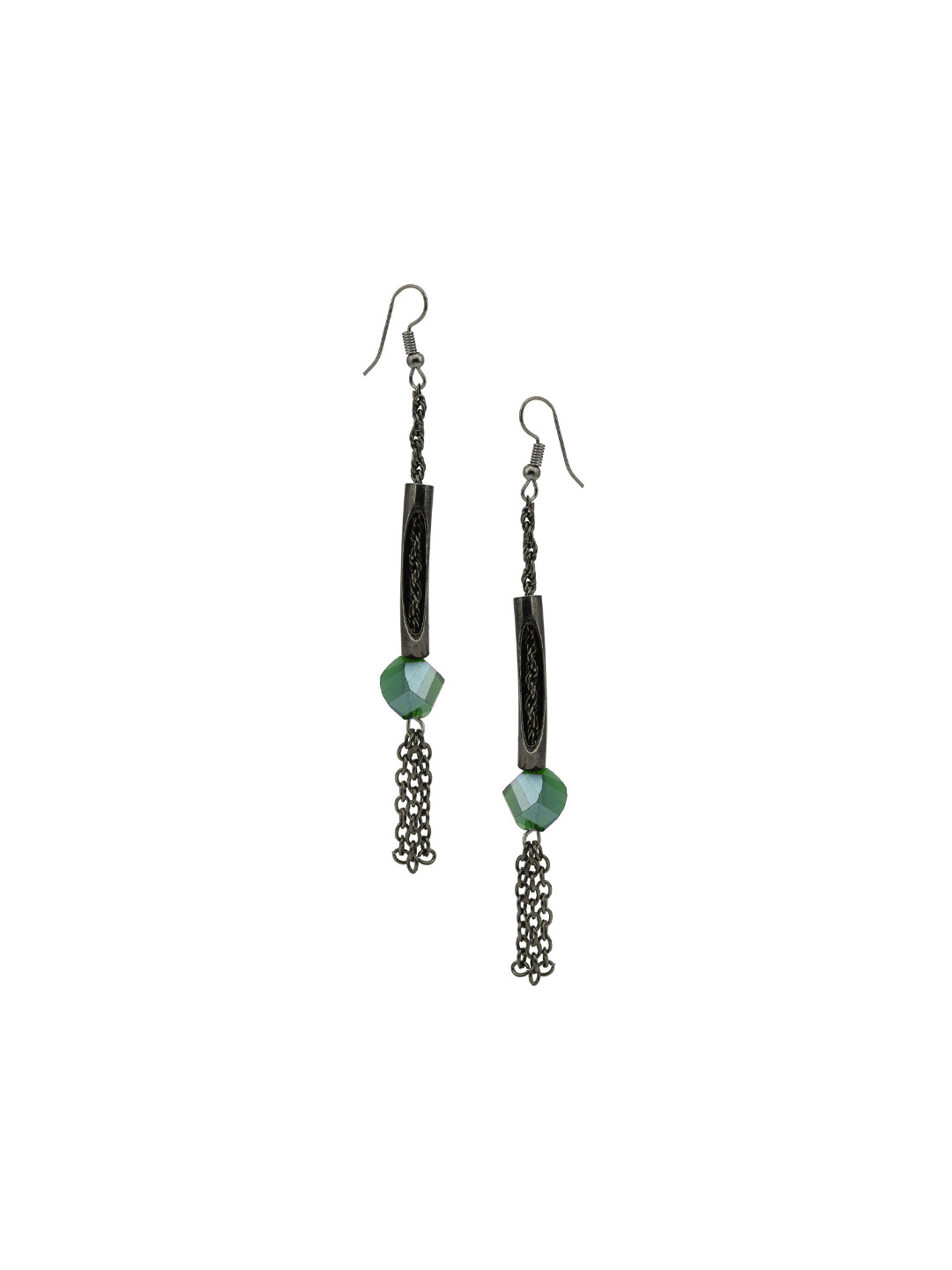 

HIGH TRENDZ Contemporary Drop Earrings, Silver