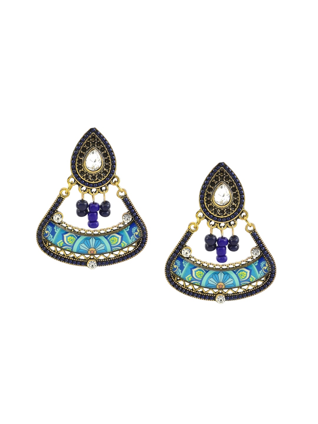 

HIGH TRENDZ Contemporary Drop Earrings, Gold