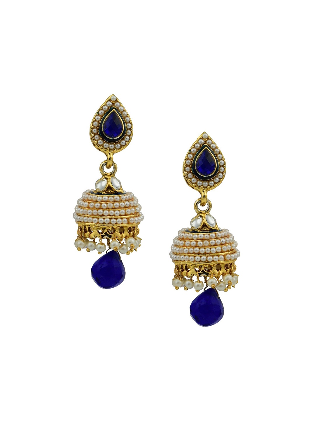 

HIGH TRENDZ Contemporary Jhumkas Earrings, Gold