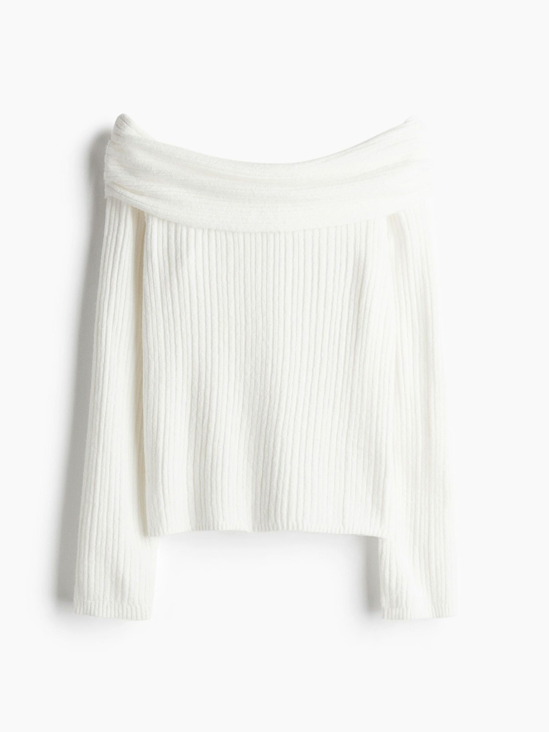 

H&M Off-The-Shoulder Jumper, White