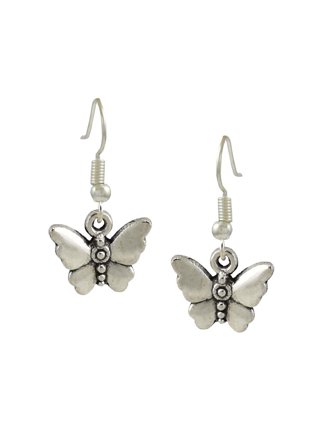

HIGH TRENDZ Contemporary Drop Earrings, Silver