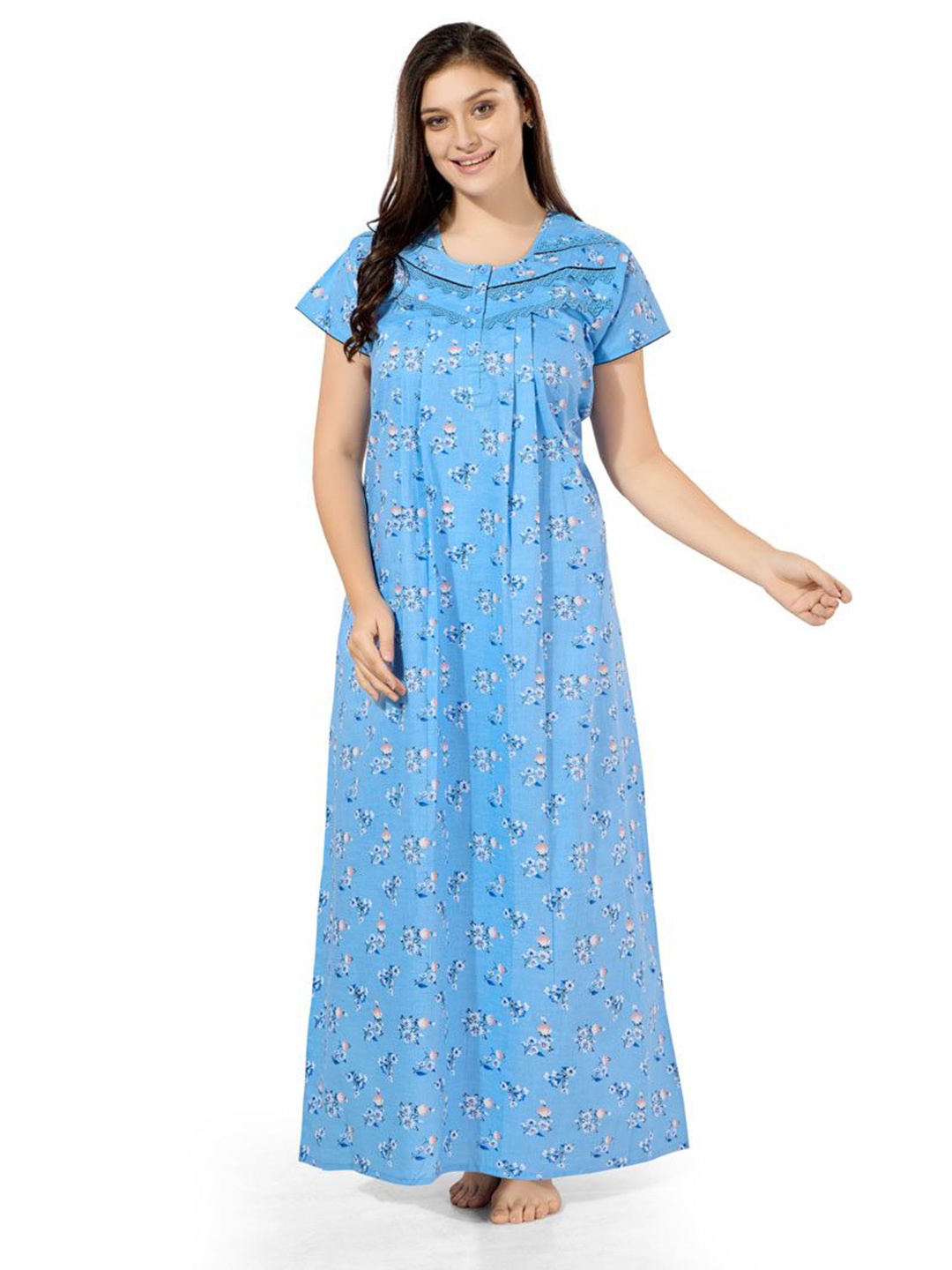 

Soulemo Printed Maxi Nightdress, Blue