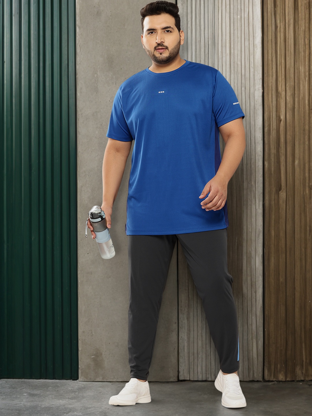 

Sztori Plus-Size Reflective Detail T-shirt, Blue