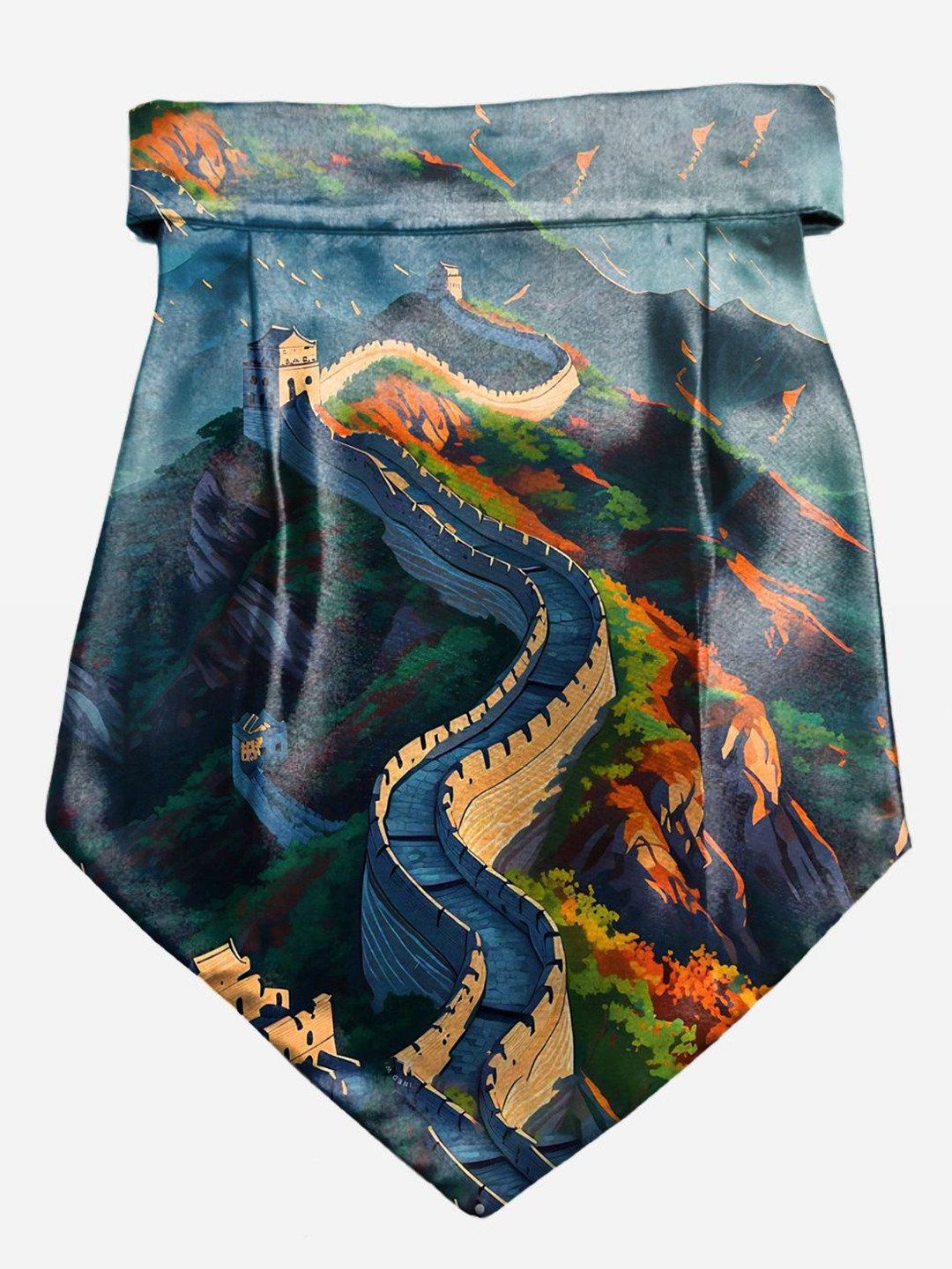 

Blacksmith Men Printed Cravat, Green