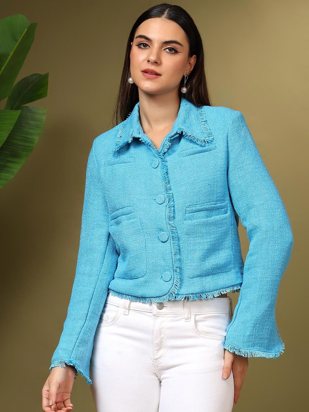 

Kotty Women Shawl Collar Single-Breasted Overcoat, Blue