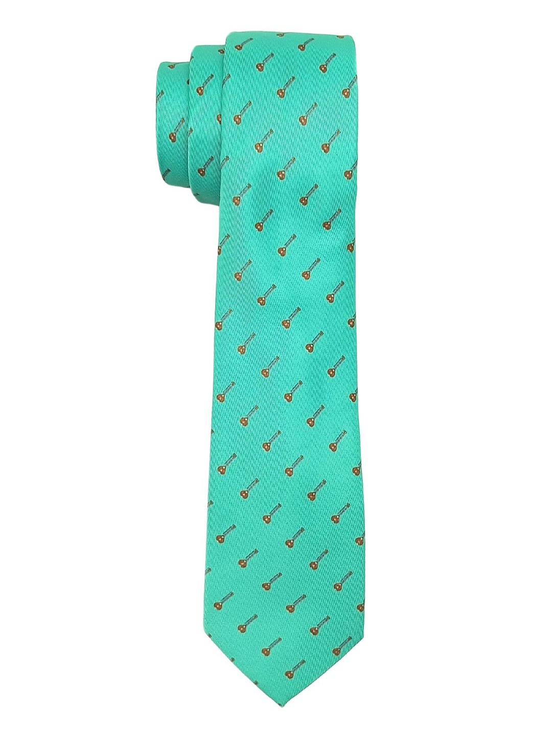 

The Tie Hub Men Printed Broad Tie, Sea green