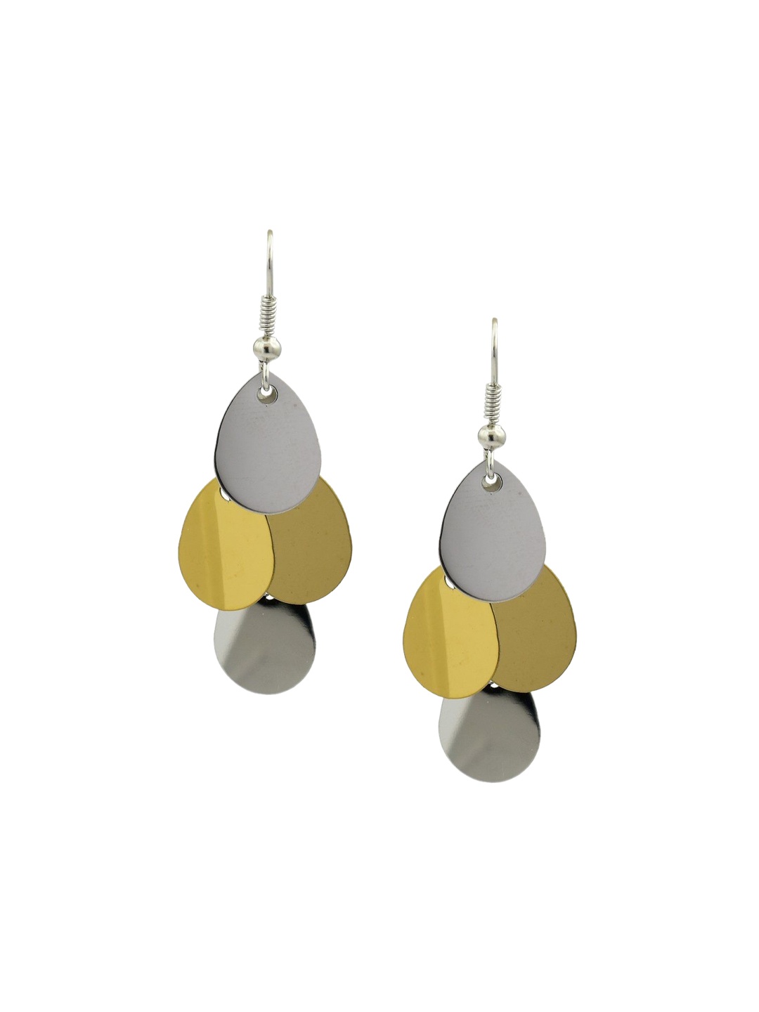 

HIGH TRENDZ Contemporary Drop Earrings, Silver