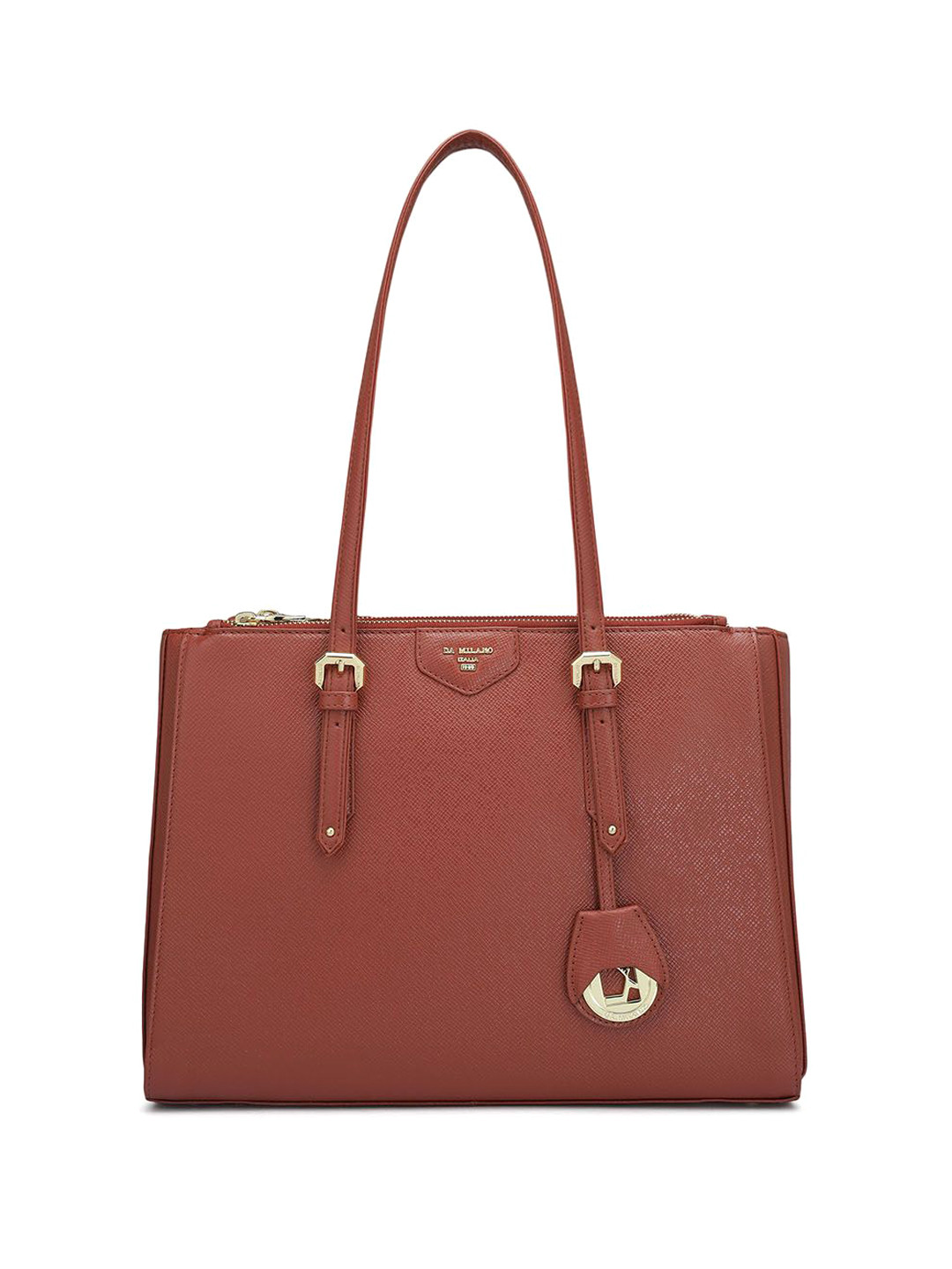 

Da Milano Leather Shopper Tote Bag, Red