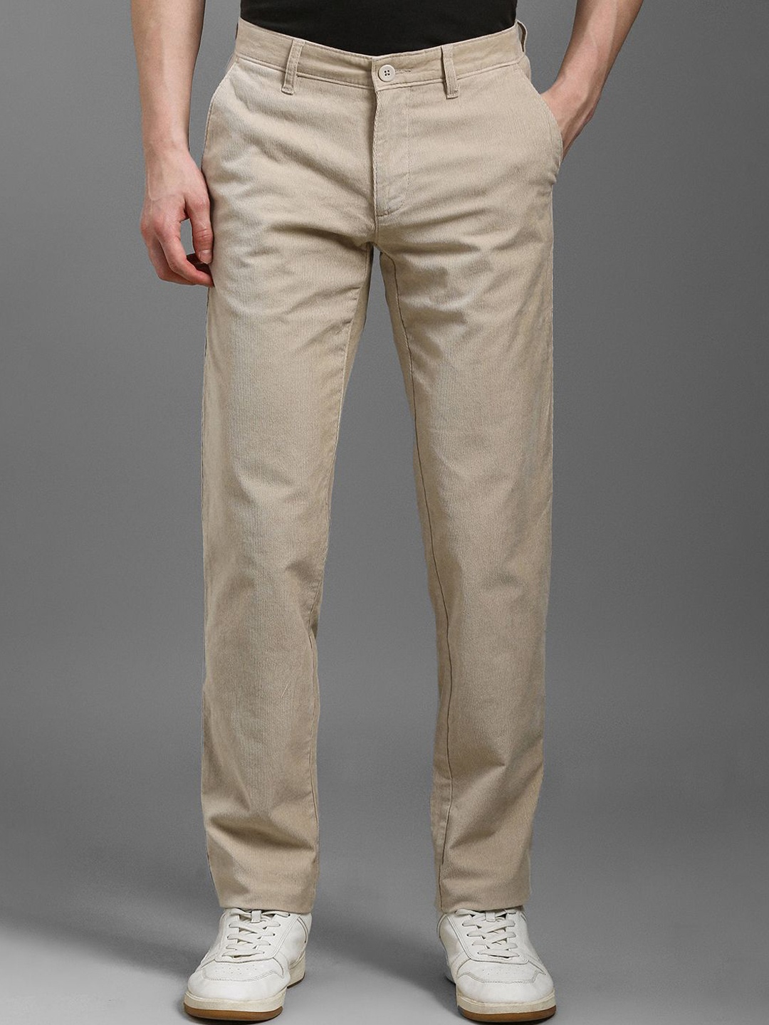 

Louis Philippe Sport Men Slim Fit Trousers, Beige