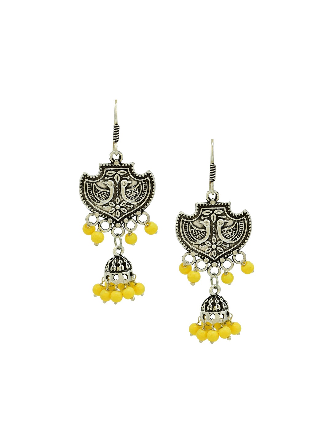 

HIGH TRENDZ Contemporary Jhumkas Earrings, Yellow