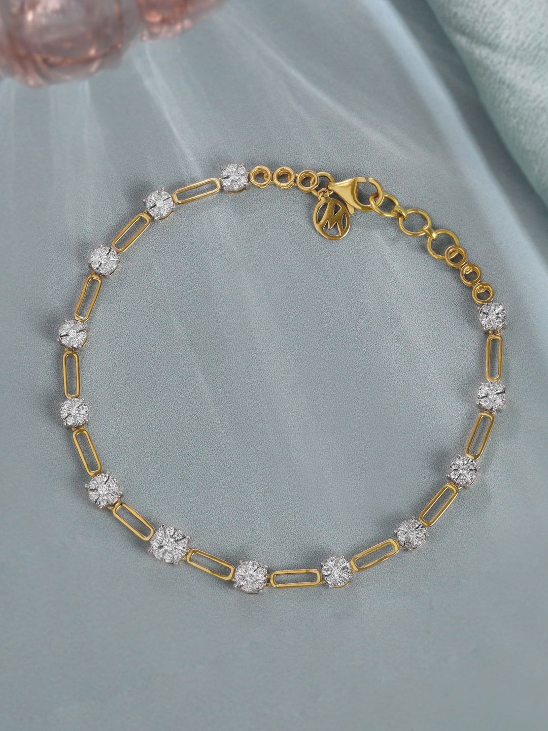 

Mia by Tanishq Sparkling Connection Gold & Diamond Bracelet, Yellow