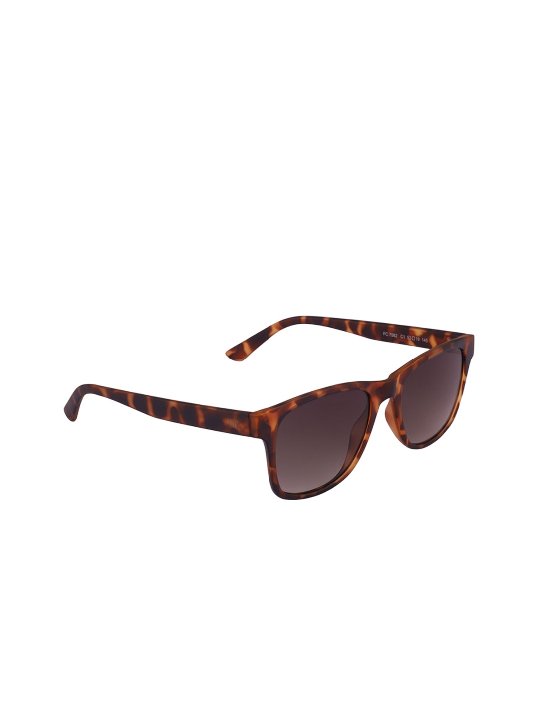 

French Connection Unisex Wayfarer Sunglasses with UV Protected Lens, Brown