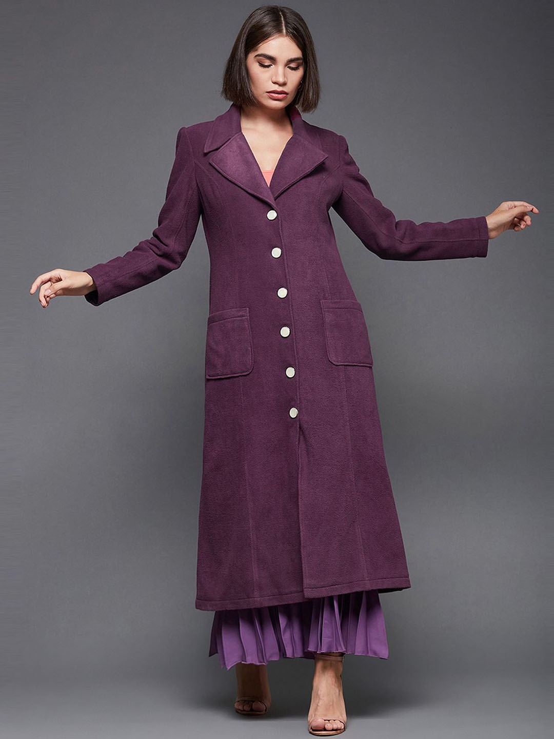

Miss Chase Women Longline Tailored Jacket, Mauve