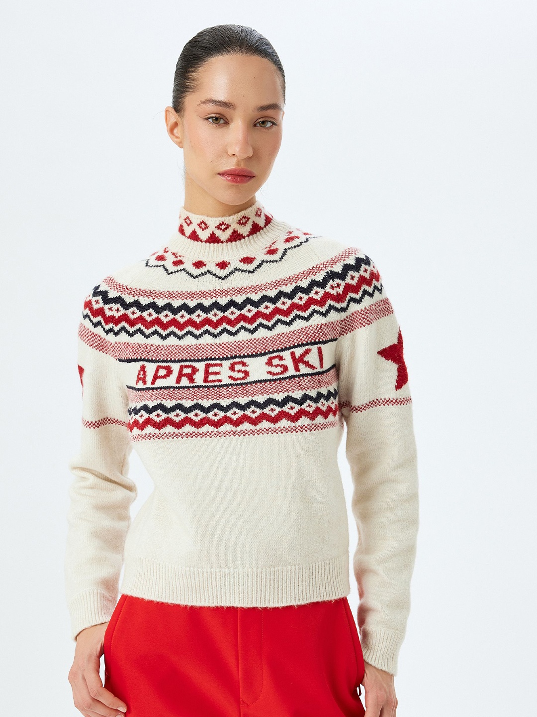 

Koton Women Turtle Neck Pullover Sweater, Red