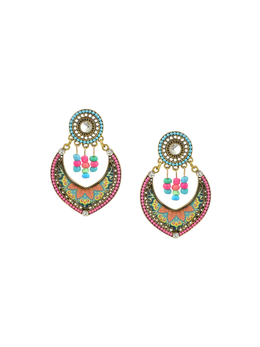 

HIGH TRENDZ Contemporary Chandbalis Earrings, Gold