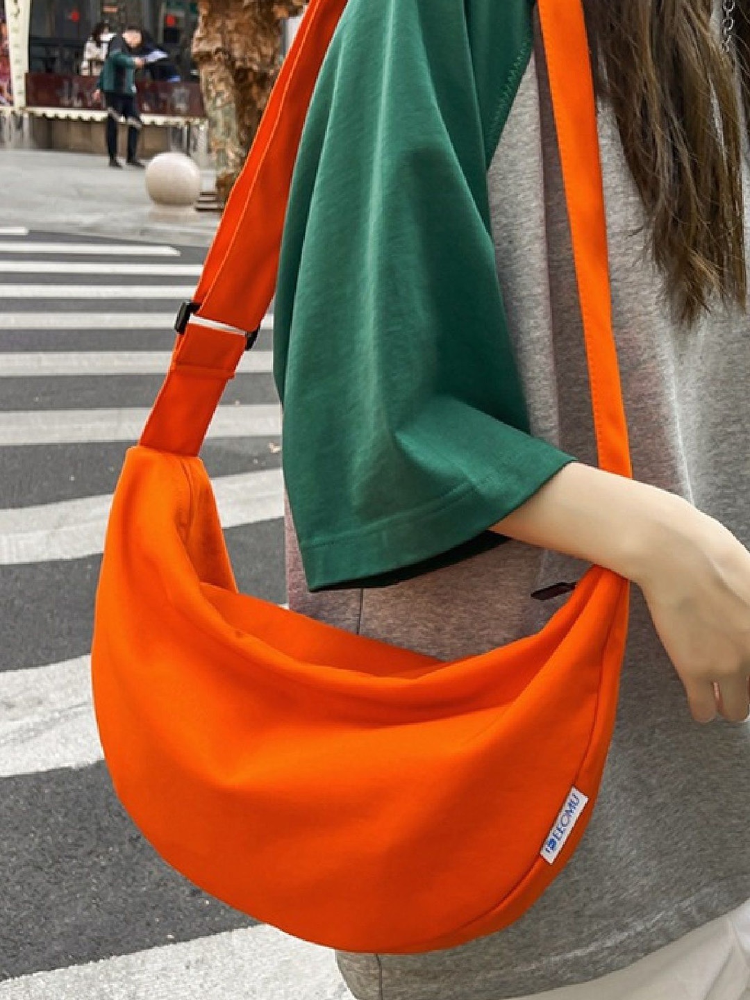 

StyleCast Orange Structured Shoulder Bag