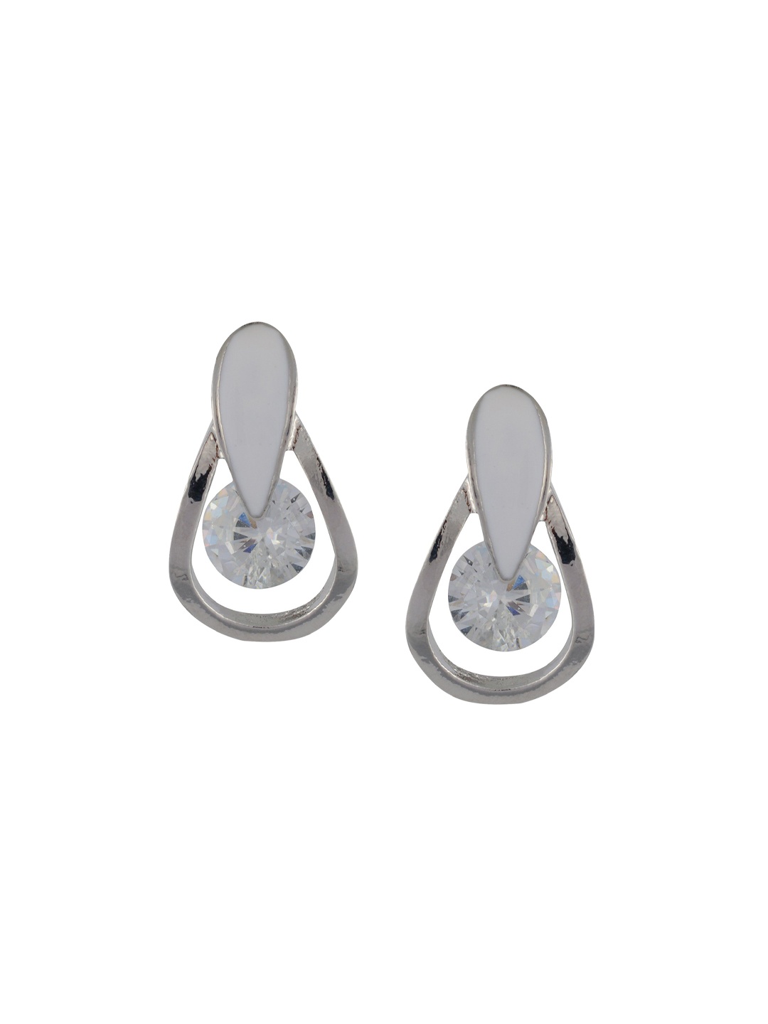 

HIGH TRENDZ Contemporary Drop Earrings, Silver
