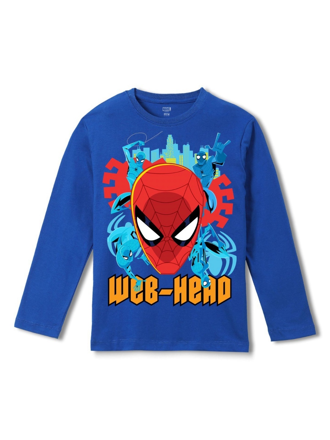 

Wear Your Mind Boys Printed Pure Cotton Applique T-shirt, Blue