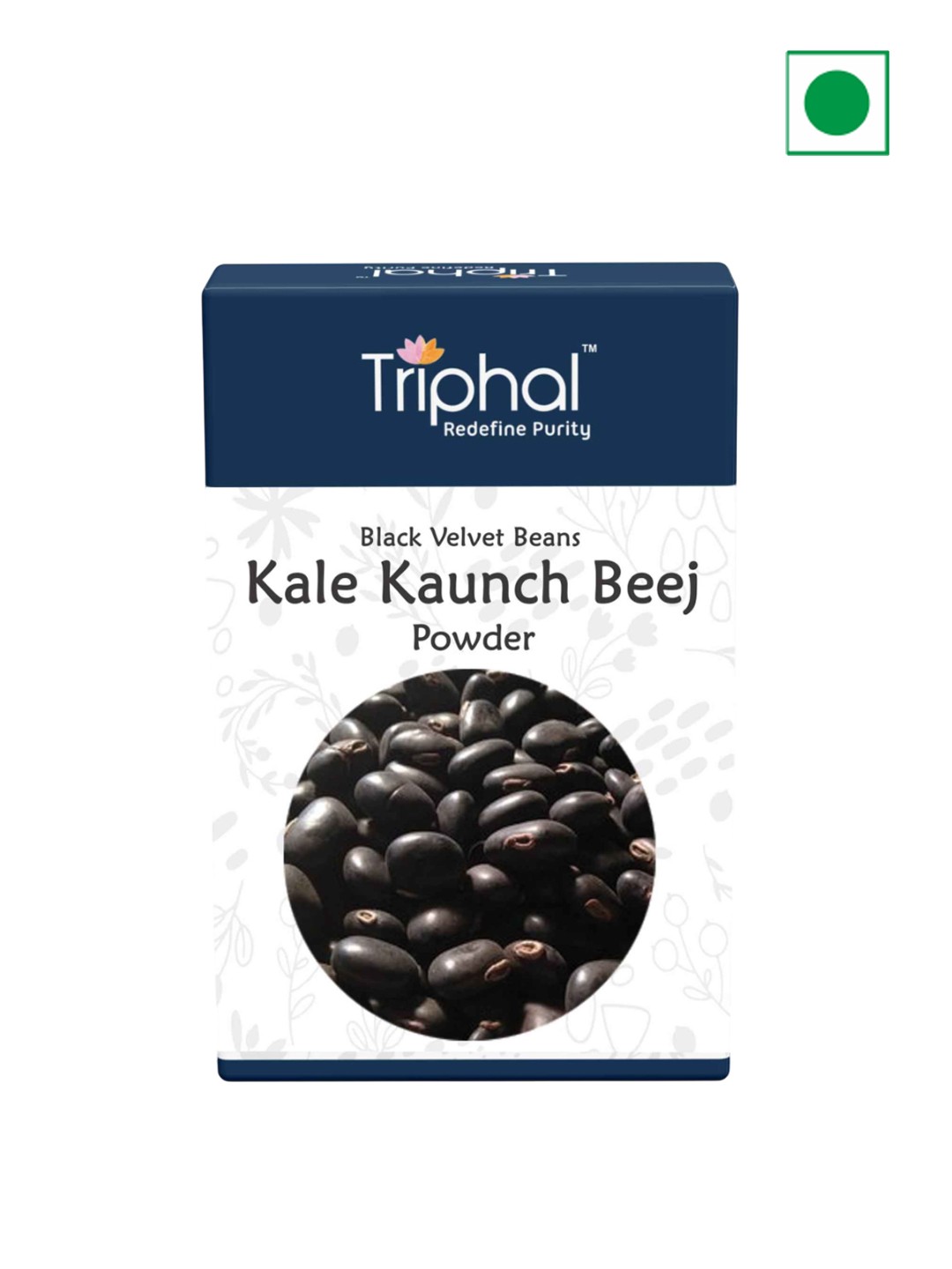 

Triphal Kale Kaunch Beej Churna - 200g, Blue