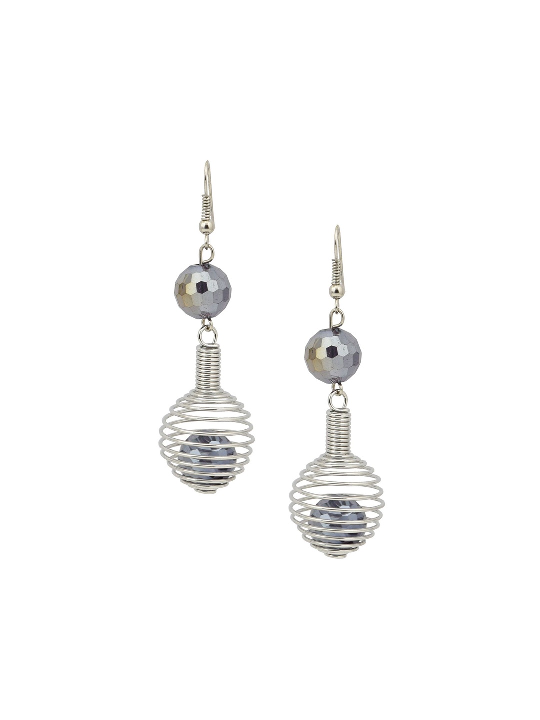

HIGH TRENDZ Contemporary Drop Earrings, Silver