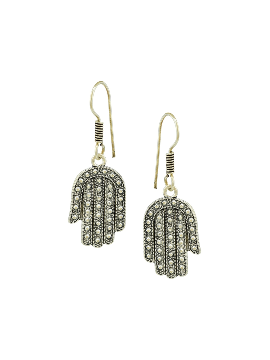 

HIGH TRENDZ Contemporary Drop Earrings, Silver