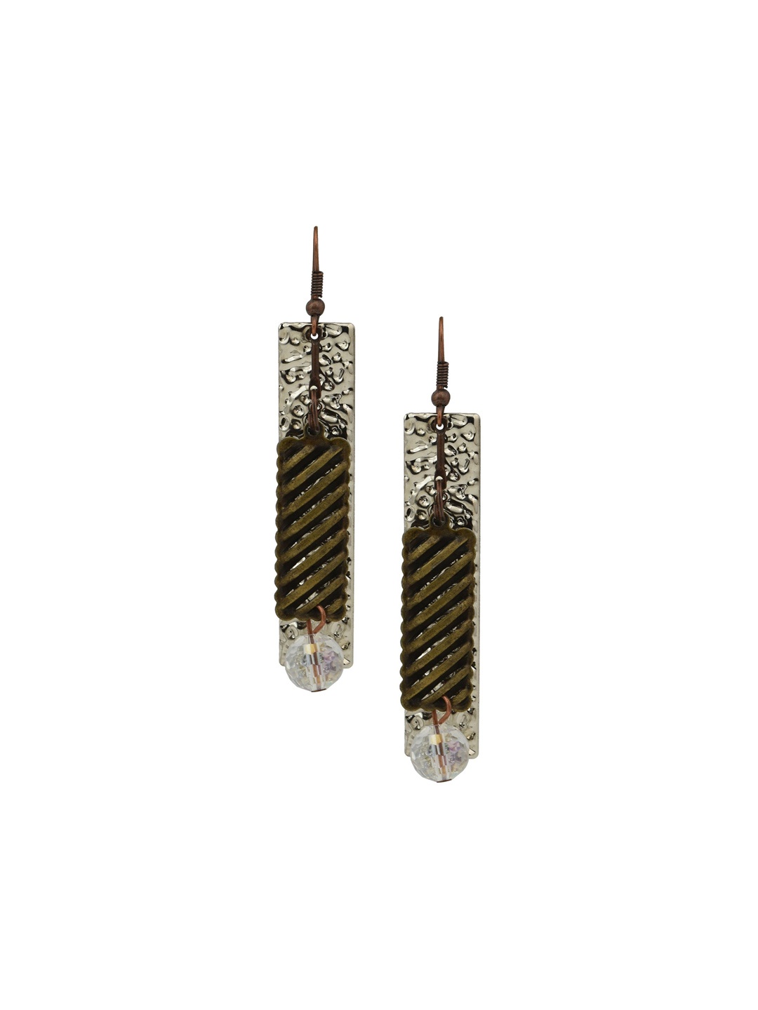 

HIGH TRENDZ Contemporary Drop Earrings, Metallic