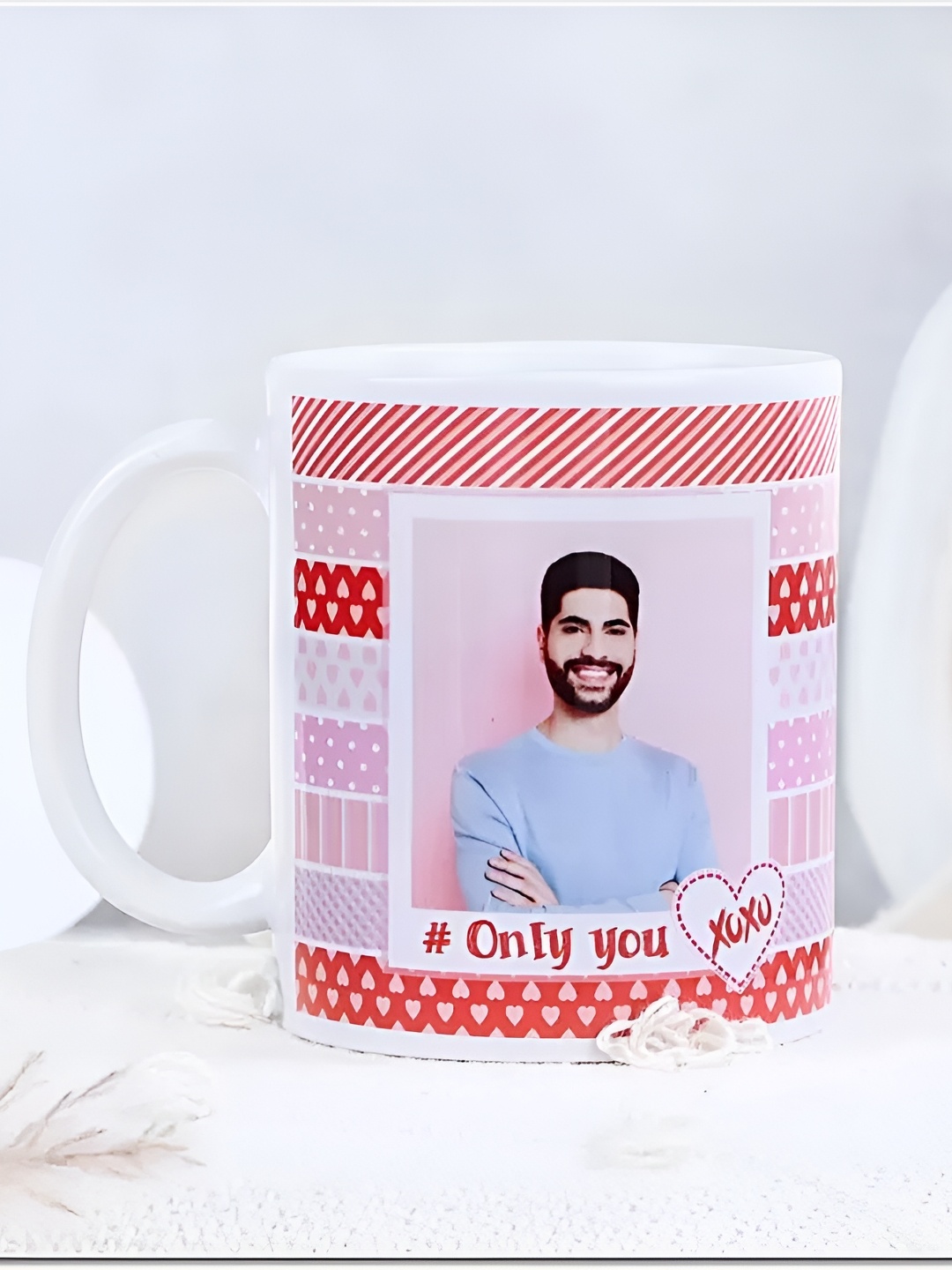 

fnp Multicoloured Printed Ceramic Glossy Mugs Set of Cups and Mugs, White