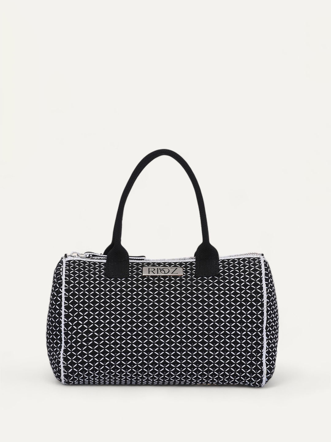 

Rioz Oversized Swagger Handheld Bag with Cut Work, Black