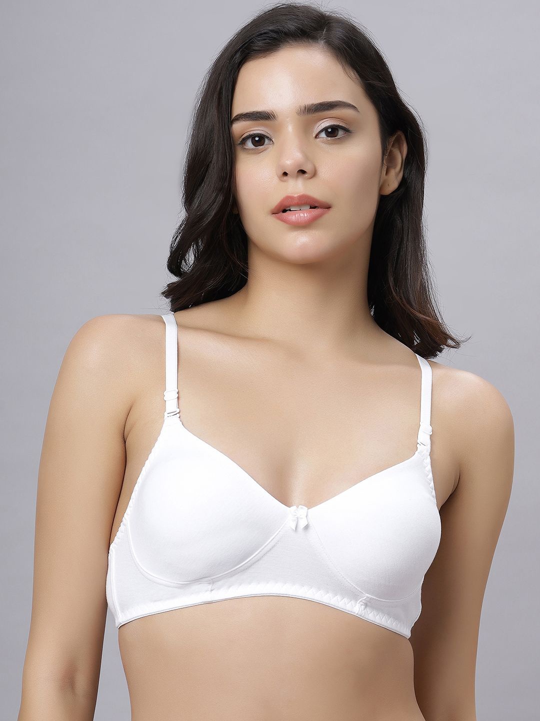 

Anoma Cotton Full Coverage Cut and Sew Non Padded Bra, White