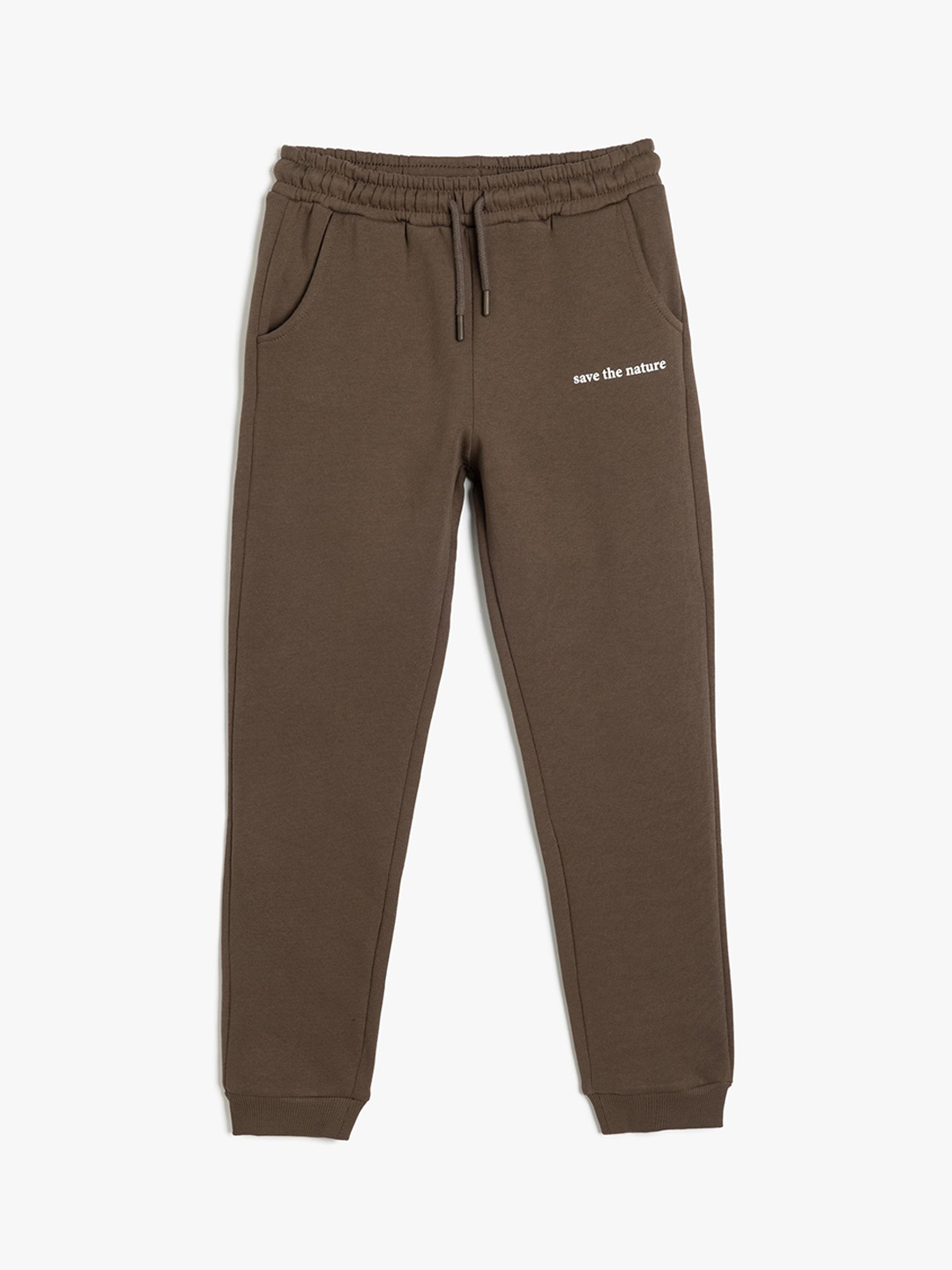 

Koton Boys Pure Cotton Joggers, Brown